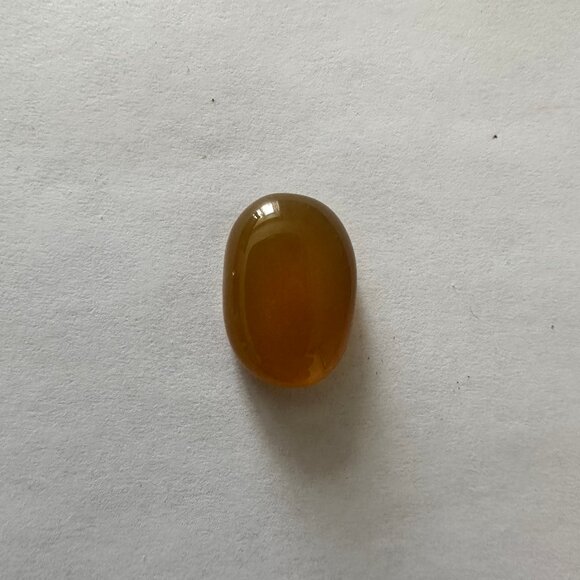 10 Carat Cat Eye Amber Agate (Aqeeq) Gemstone 18 mm x 10 mm Rare - Picture 7 of 8